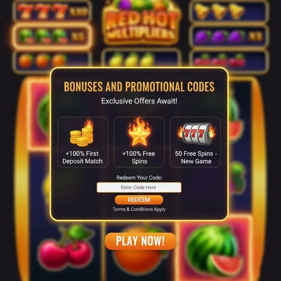 Bonuses and Promotional Codes for Red Hot Multipliers – Ignite Your Wins! 🎁🔥